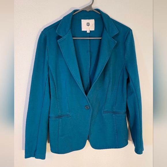 Betabrand Classic Blazer in Tidewater Blue Size XL Womens Ponte Knit - Picture 2 of 6